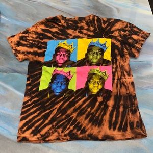 ⭐️⭐️ Host Pick ⭐️⭐️ NWOT Men’s Custom Reverse Tie Dye “Notorious BIG” Graphic T